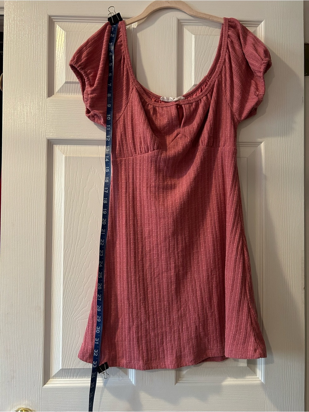BCBGeneration Scoop Neck Short Sleeve Tunic in Dusty Rose